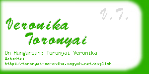 veronika toronyai business card